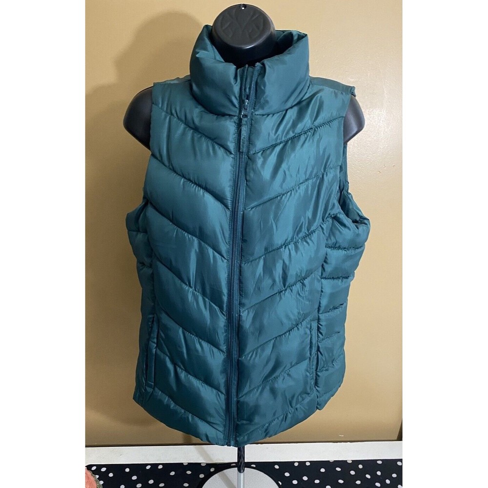 Authentic American Heritage Women’s Green Vest Full Zip With Pockets Size Medium